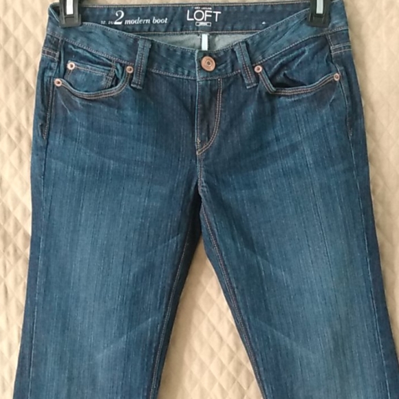 LOFT Curvy Bootcut Jeans In Dark Indigo - Picture 4 of 7